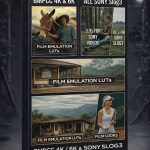 Pocket 4K/6K LUTs (4 Sets) + Sony S-Log3 Complete Pack | BRAW Film/Gen5 & S-Gamut3.Cine to Rec709 | Film Look LUTs
